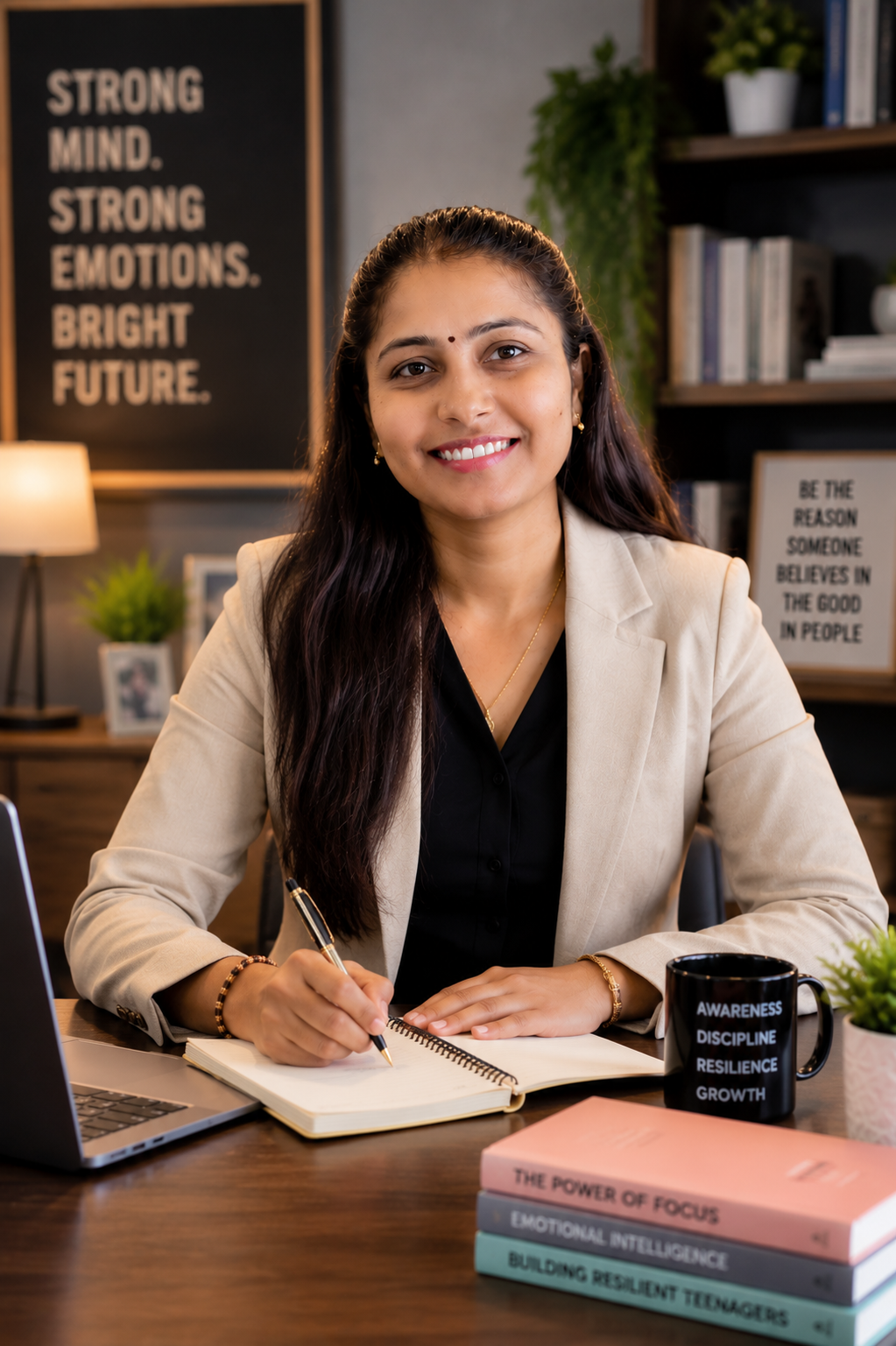 Portrait of Dr. Madhu Anjimati, founder of SooperMind